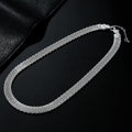 Wholesale hot 925 Silver Plated 1cm width chain Necklace for women jewelry fashion designer wedding engagement 18inch