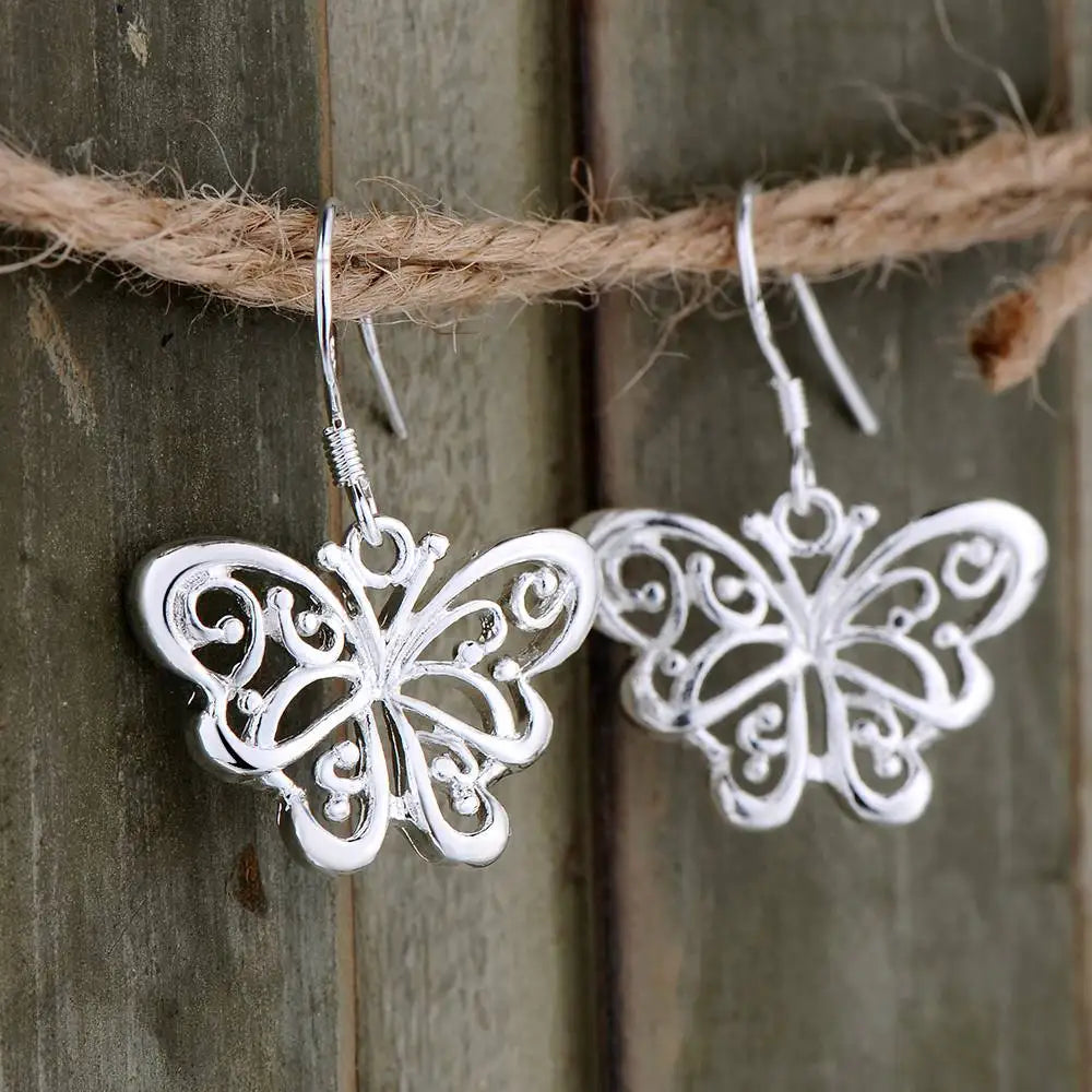 NEW 925 Sterling Silver Earrings Hot Hearts For Women Exquisite Student Girlfriend Jewelry Accessories Wedding Fashion Gift
