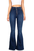 Ladies Denim Pants Woman Slim High Waist Hip Flared Pants Jeans Woman High Waist Pants Trousers Women Blue Jeans Calca Jeans
