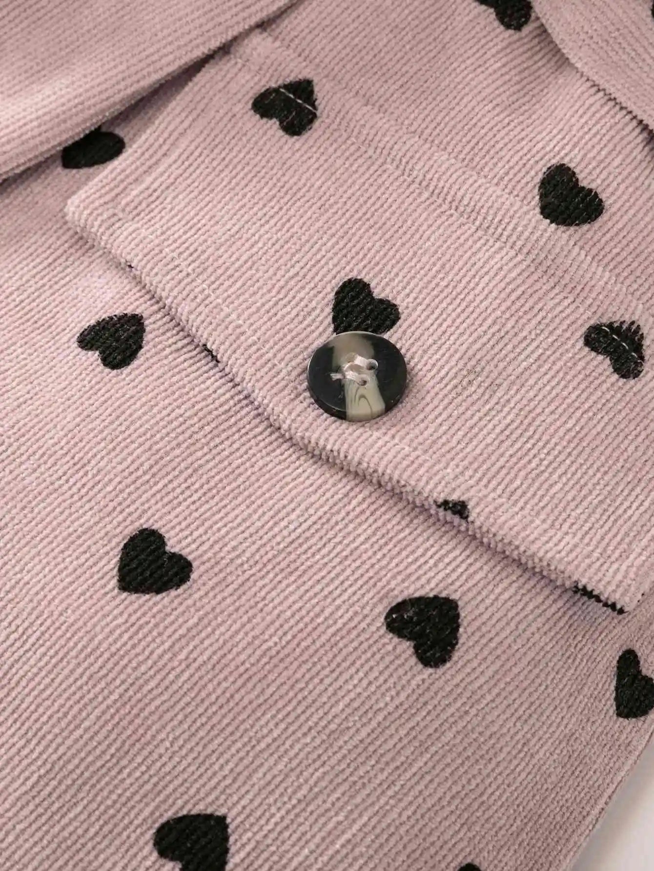 Girls pink heart-shaped skirt - cute bow belt, casual and fashionable style