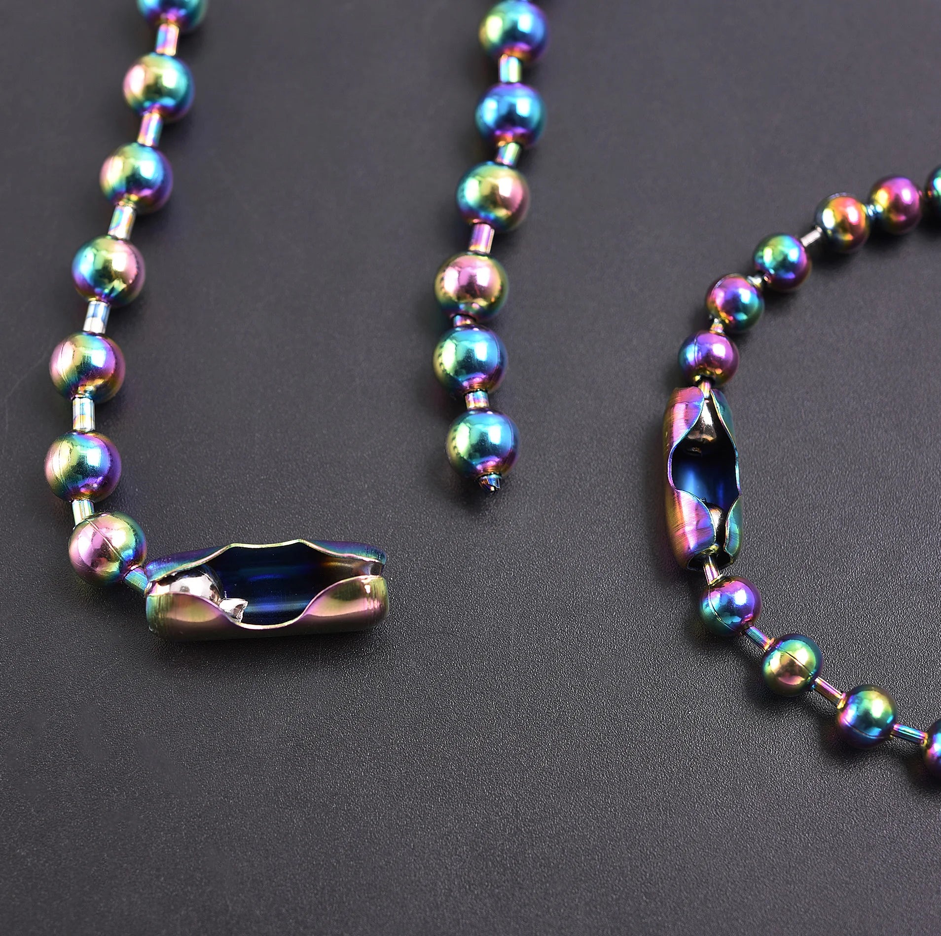 2/4/6/5/8/10mm Beaded Chain Necklace For Women Men Accessories Stainless Steel Necklaces Choker Jewelry Gift Collares Para Mujer