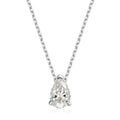 Smyoue Certified 1CT 2CT Pear Cut D VVS1 Moissanite Necklace for Women 18k Gold Plated Jewelry 100%  Sterling Silver 925 Pendant