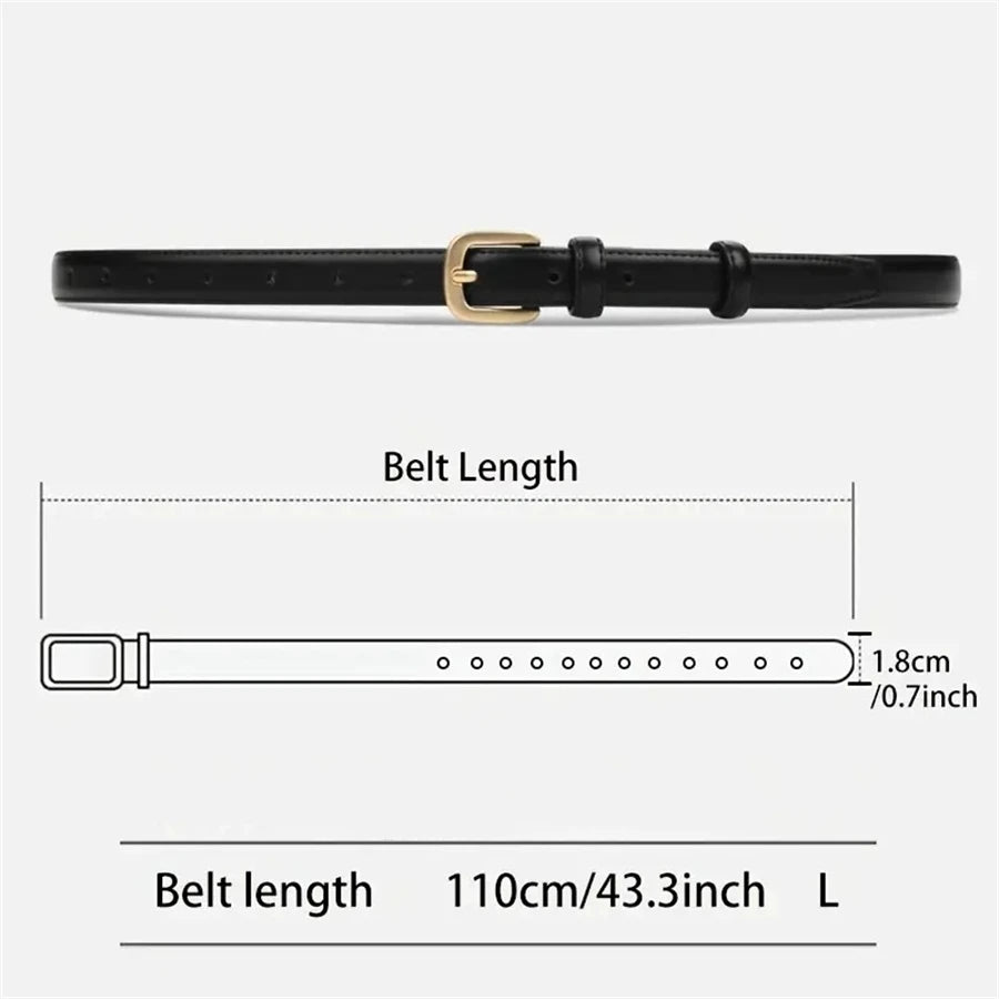2-pack Casual Fashion Belt with Simple and High-end Feel, Needle Buckle Double Loop Belt Suitable for Daily Wear