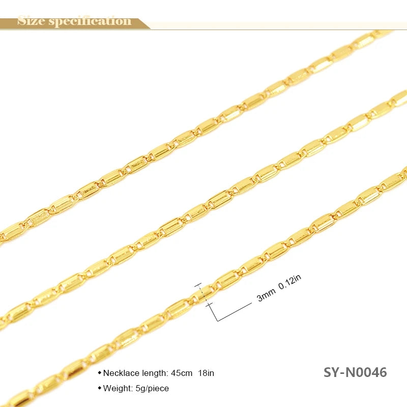 Link Chain Necklace Bohemia Jewelry for Women High-Quality Copper Ideal Gift for Engagement  Weddings