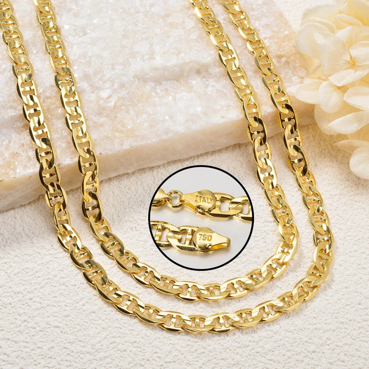 Chain Pig Nose Smooth Necklace for Men Women Hollow Out Long Copper Choker Clavicle Link Banquet Girl Summer Jewelry Accessory