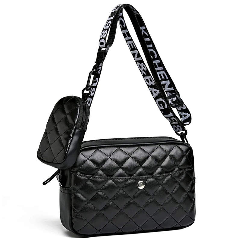 Neutral style shoulder bag for men and women, mother and child, single-layer pocket, solid color PU material