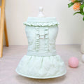 Dog Winter Clothes Comfortable Keep Warmth Ruffles Sweet Dress Princess Dog Dress For Bichon Poodle Schnauzer Maltese  Outfit