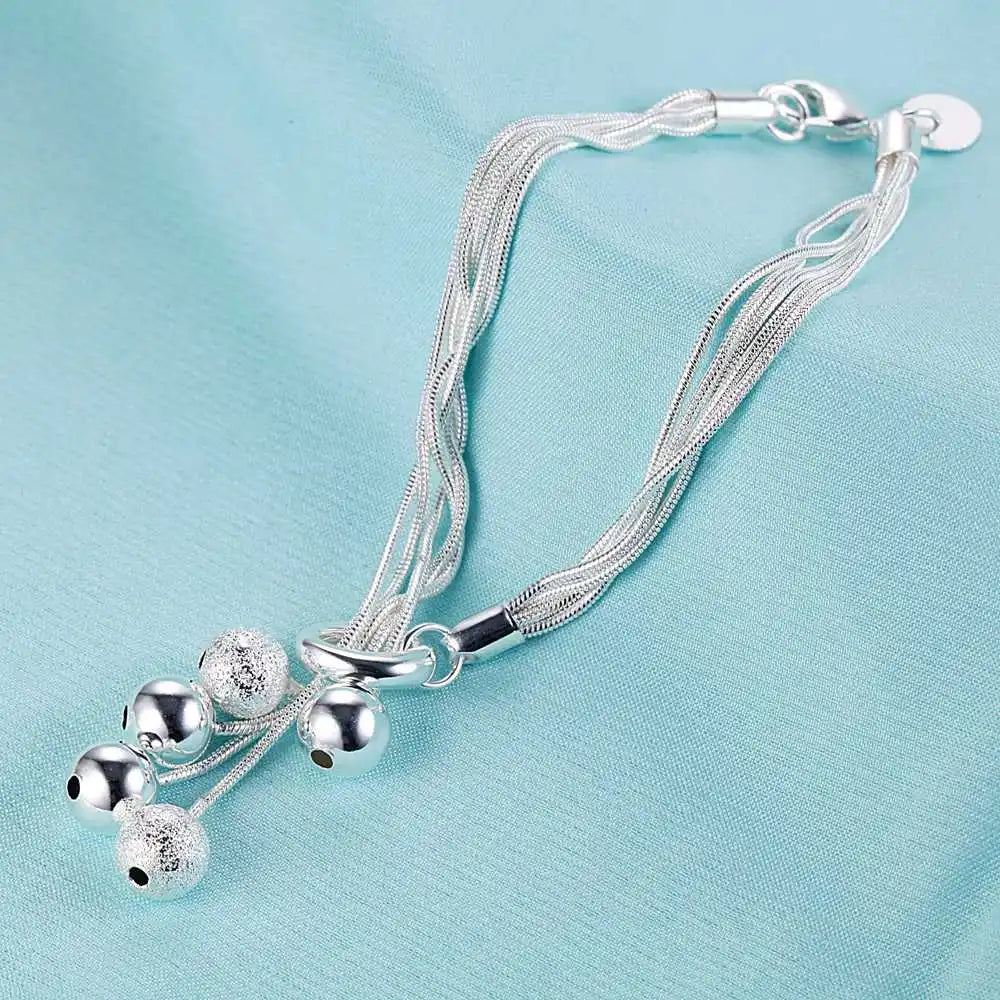 New 925 Sterling Silver Bracelet Bead High Quality Romance Chain For Women Fashion Engagement Party Wedding Jewelry Gift