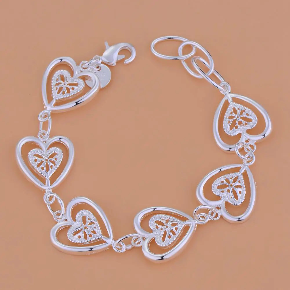 New 925 Sterling Silver Bracelet Bead High Quality Romance Chain For Women Fashion Engagement Party Wedding Jewelry Gift