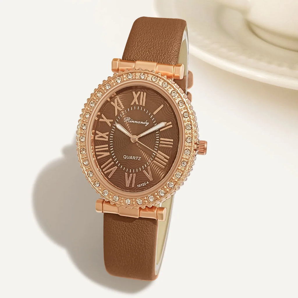 Women's Watch Quartz Fashion Wristwatch Women Pu Leather Watches Ladies Clock Festival Gift Valentine's Day