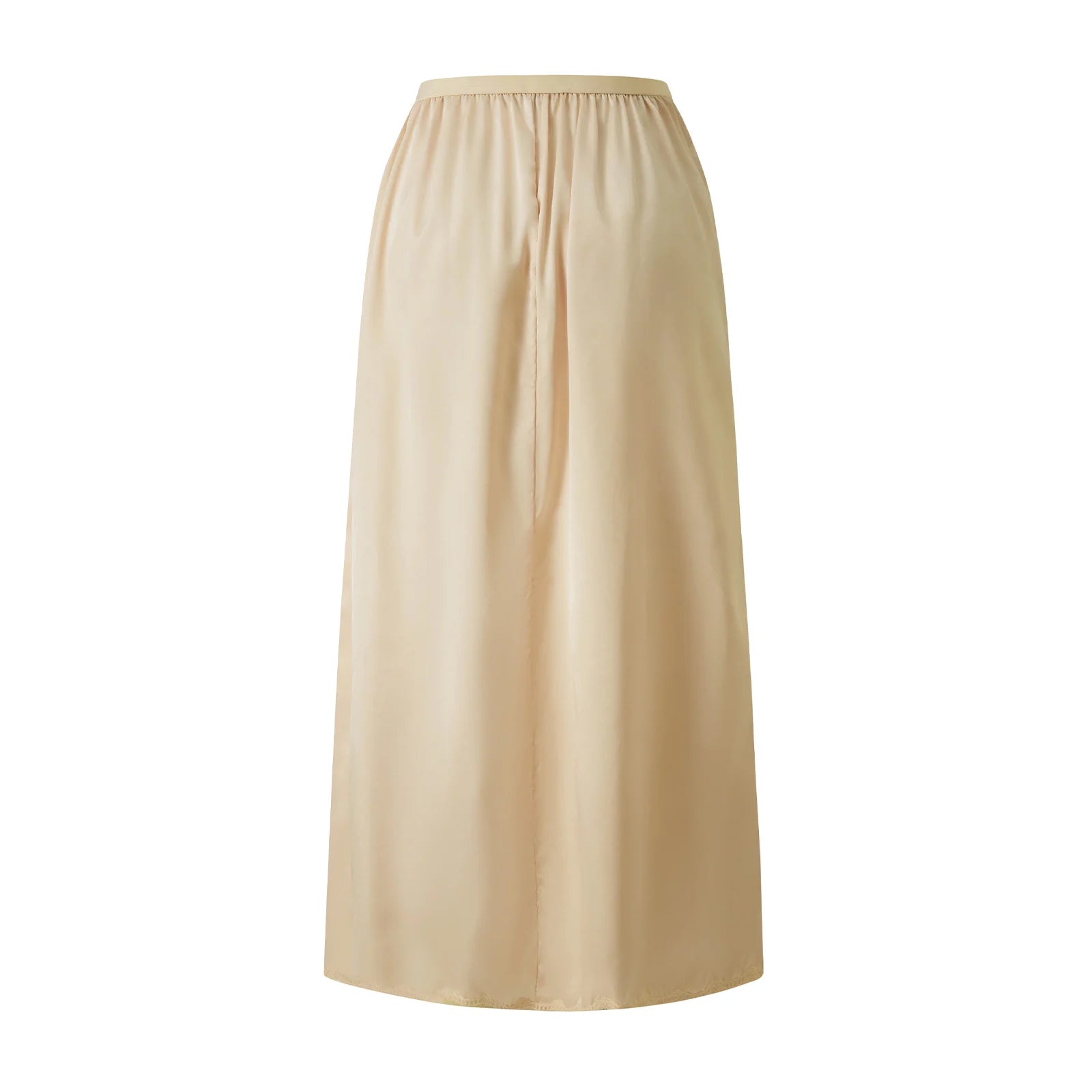 2024 New Women´s Half Slip Underskirt, Solid Color Elastic Waist Inner Lining for Midi Skirt, Long Underskirt for Ladies