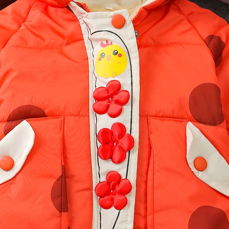 1-5 Years Old Baby Girls Boys Winter Warm Coat Fashion Children Comfortable Clothing Toddlers Costume Lovely Cartoon Kids' Wear