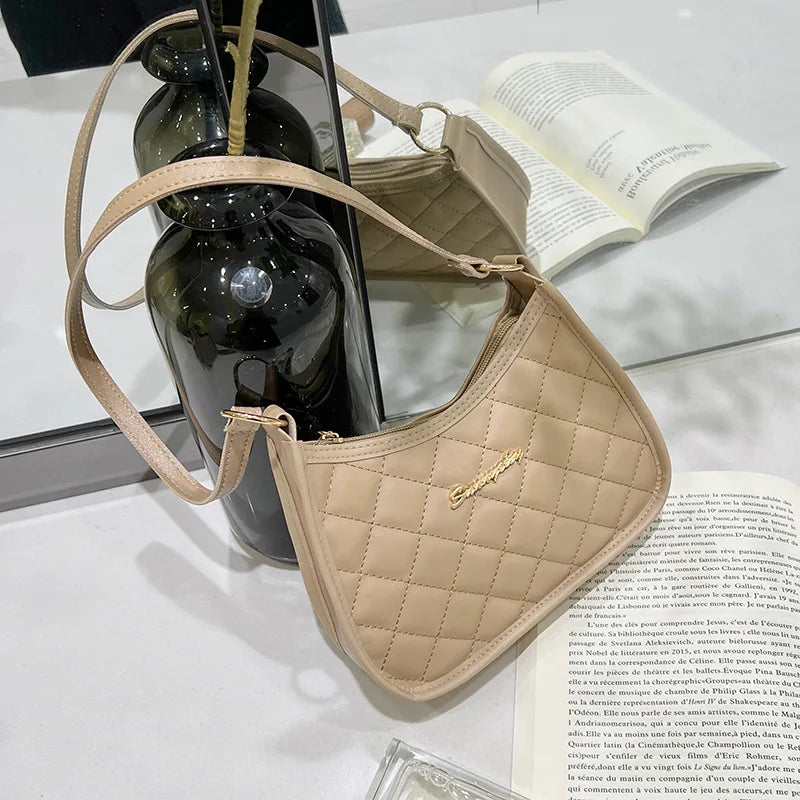 New Embroidered Underarm Bag New Women's Handbag Women's Fashion Versatile Simple Shoulder Bag