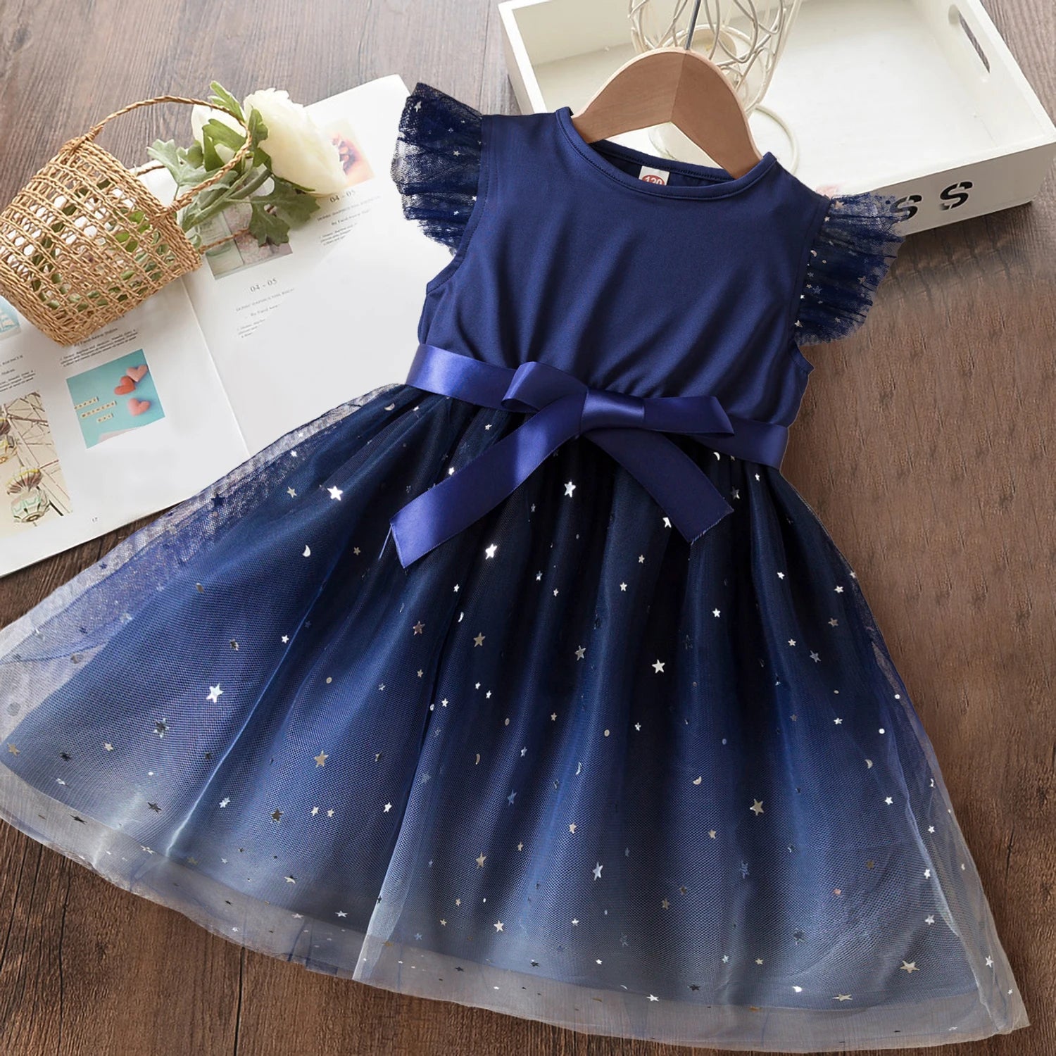 2024 New Summer Dress for Girls 2 3 6 Yrs Tulle Casual Baby Clothes Birthday Party Princess Dress Holiday/Vacation Kid's Clothes