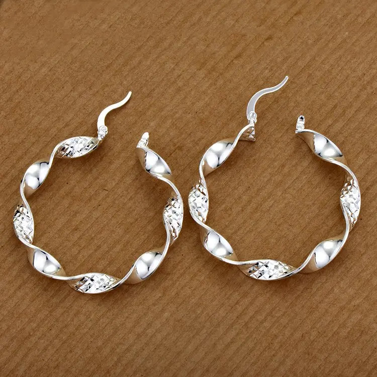 NEW 925 Sterling Silver Earrings Hot Hearts For Women Exquisite Student Girlfriend Jewelry Accessories Wedding Fashion Gift