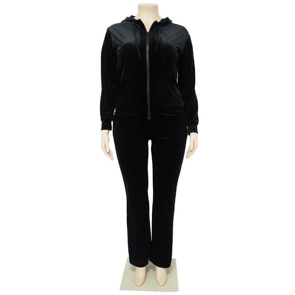 L-4XL african women high quality clothing sweatsuit plus size two piece sets casual loose pant suits dropshipping wholesale