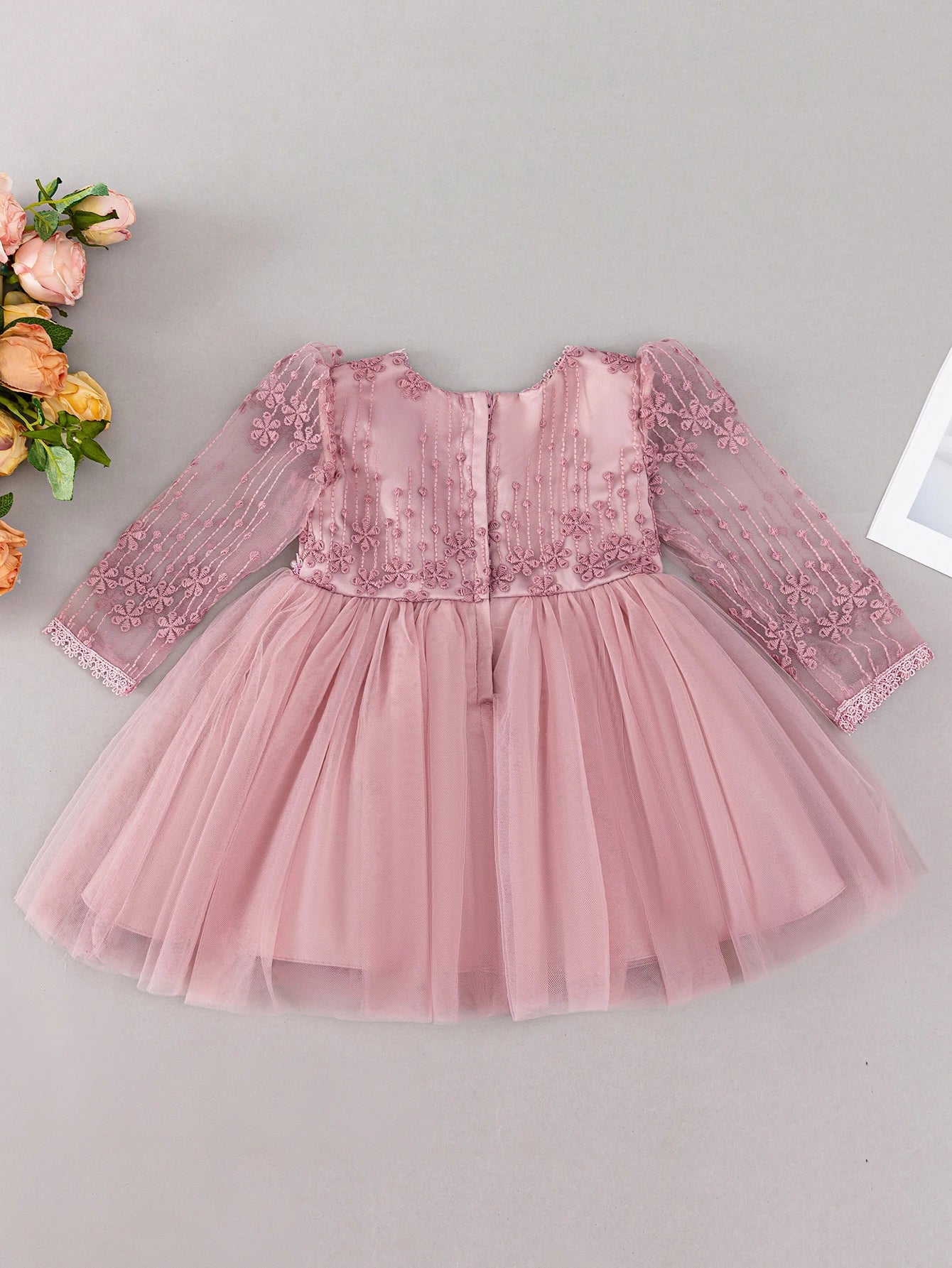 Baby Christening Party Dresses for Girls Birthday Wedding Princess Pink Dresses for Baby girl