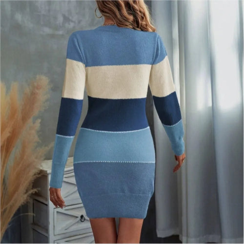 2025 Autumn Long Vestidos Para Mujer Dresses 2025 Woman Roupas Feminina Casual Simple Style Solid Color Splicing Winter Clothes