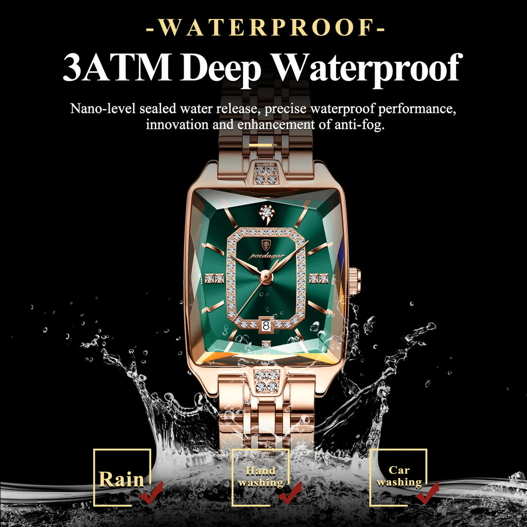 POEDAGAR Luxury Watch For Woman Waterproof Calendar High Quality Ladies Watch Stainless Steel Quartz Women's Watches Elegant+Box