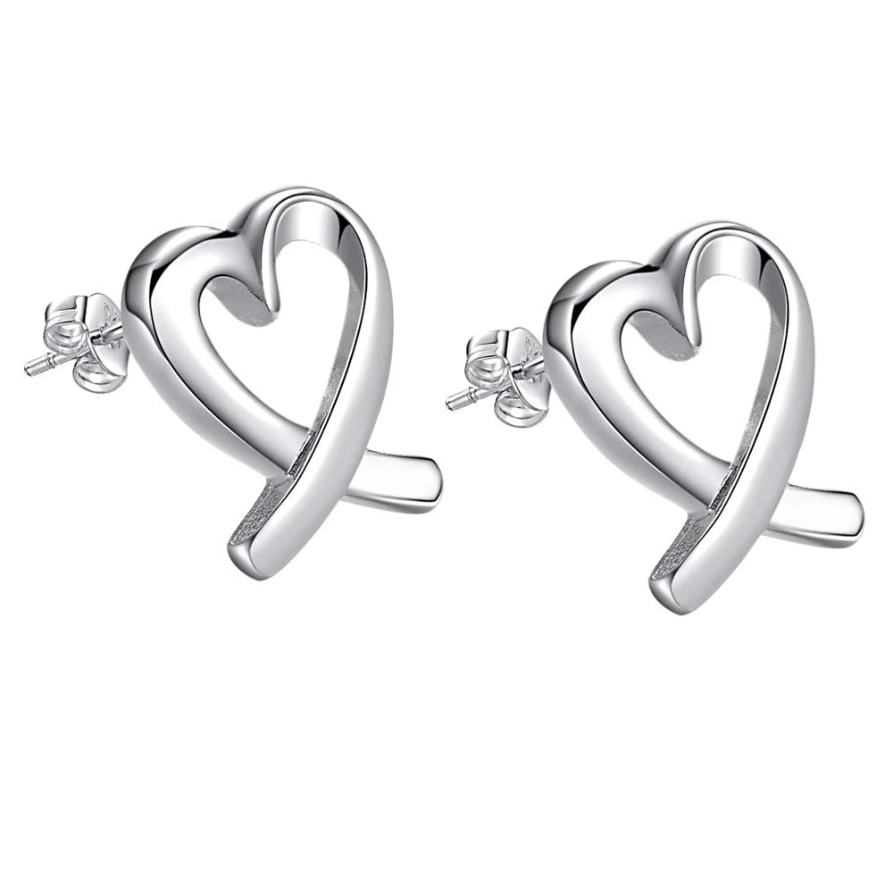 NEW 925 Sterling Silver Earrings Hot Hearts For Women Exquisite Student Girlfriend Jewelry Accessories Wedding Fashion Gift