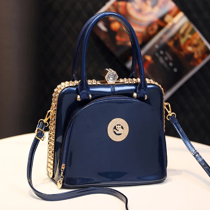 New Stylish Ladies Shoulder Bags High Quality Bright Leather Women's Crossbody Bags Luxury Designer Handbags and Purses Sac