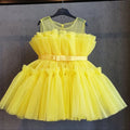 Flower Girl Princess Dress For Weddings Elegant Baby Girls Party Dresses 1st Birthday Children's Tutu Puffy Dress Prom Dress
