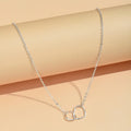 Two Round Shaped Necklaces Female Exquisite Geometric Women Chain Choker Neck Necklace Birthday Gift for Ladies Fashion Jewelry