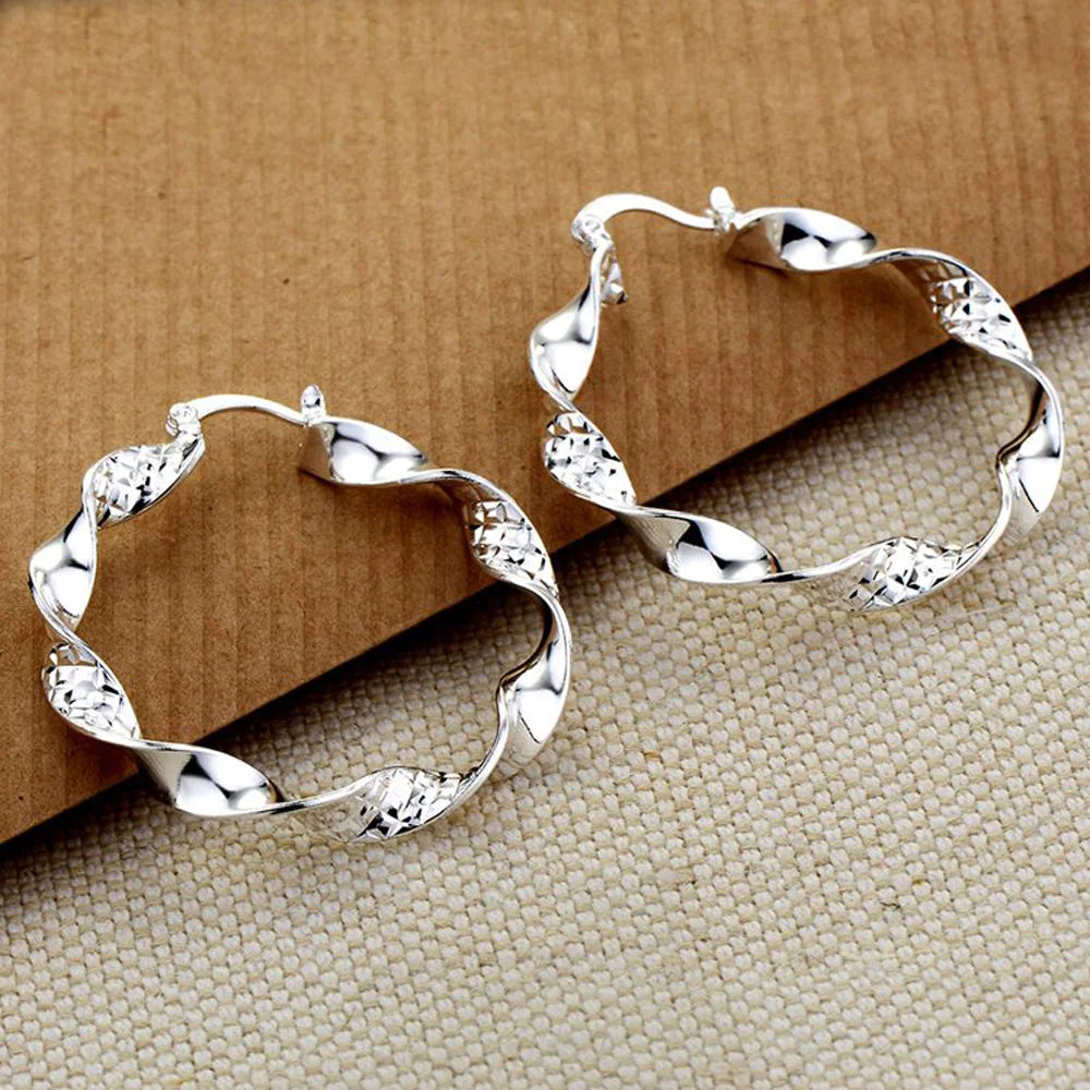 NEW 925 Sterling Silver Earrings Hot Hearts For Women Exquisite Student Girlfriend Jewelry Accessories Wedding Fashion Gift
