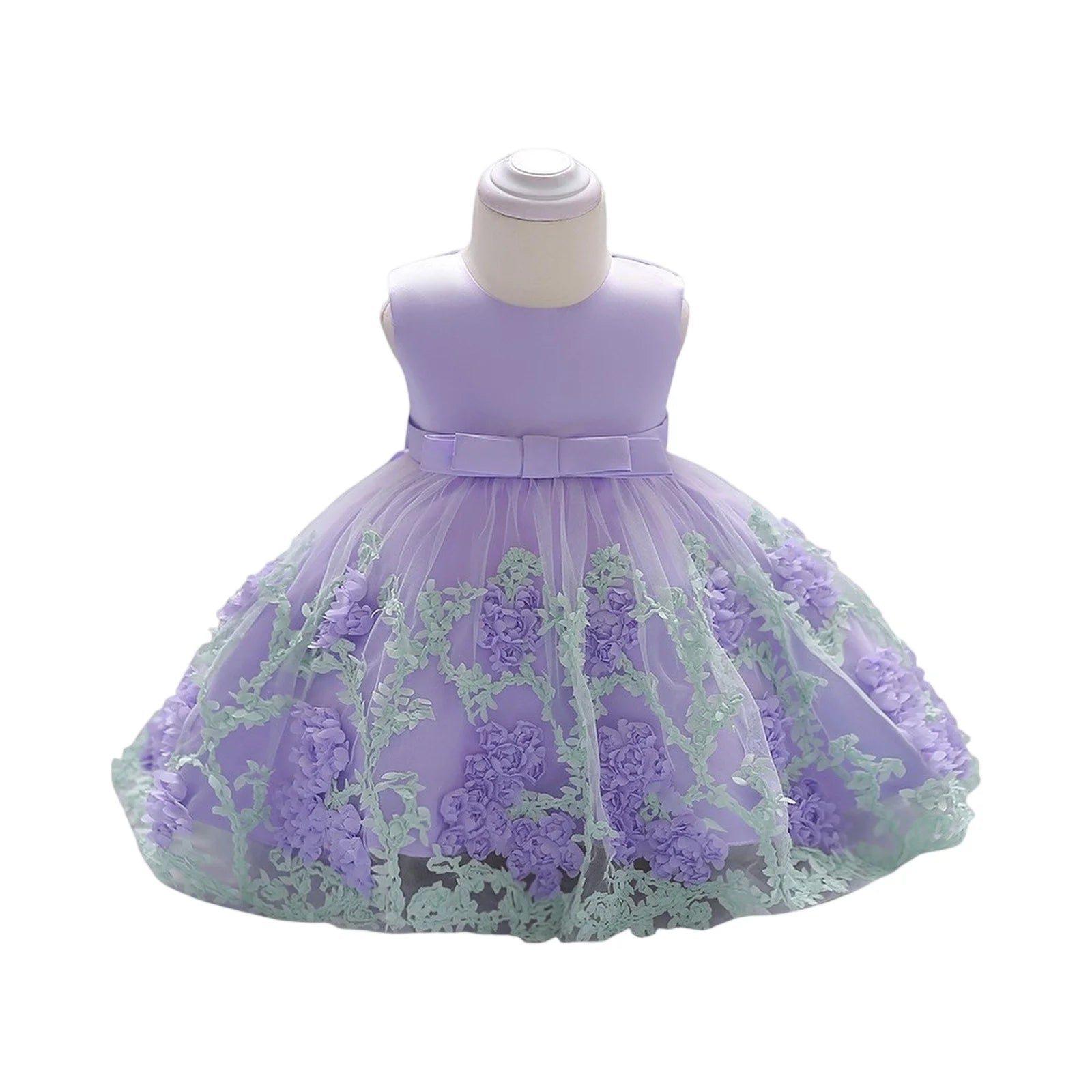 Baby Girl Frist Birthday Baptism Dresses Kids Lace Flower Dress for Little Girls Party Wedding Toddler Infant Christmas Clothing