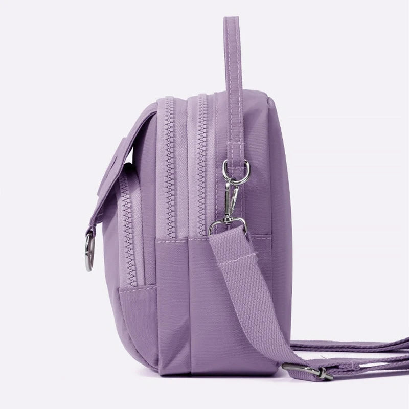 Men's and women's single-shoulder crossbody bags, stylish and casual mini solid-color handbags