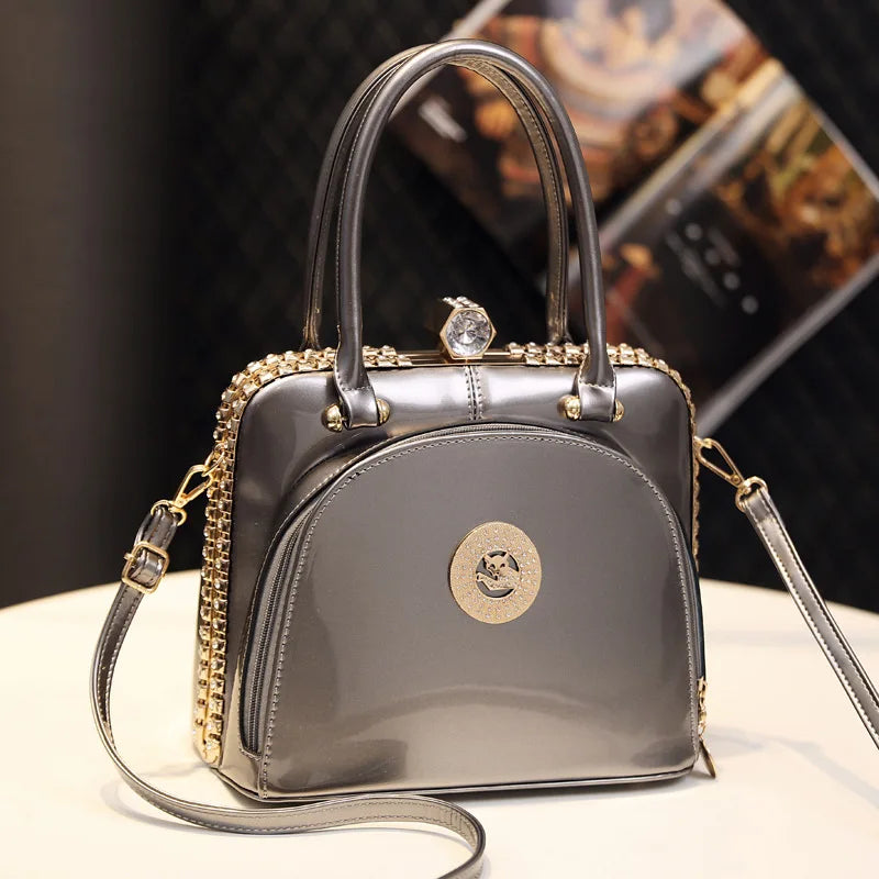 New Stylish Ladies Shoulder Bags High Quality Bright Leather Women's Crossbody Bags Luxury Designer Handbags and Purses Sac