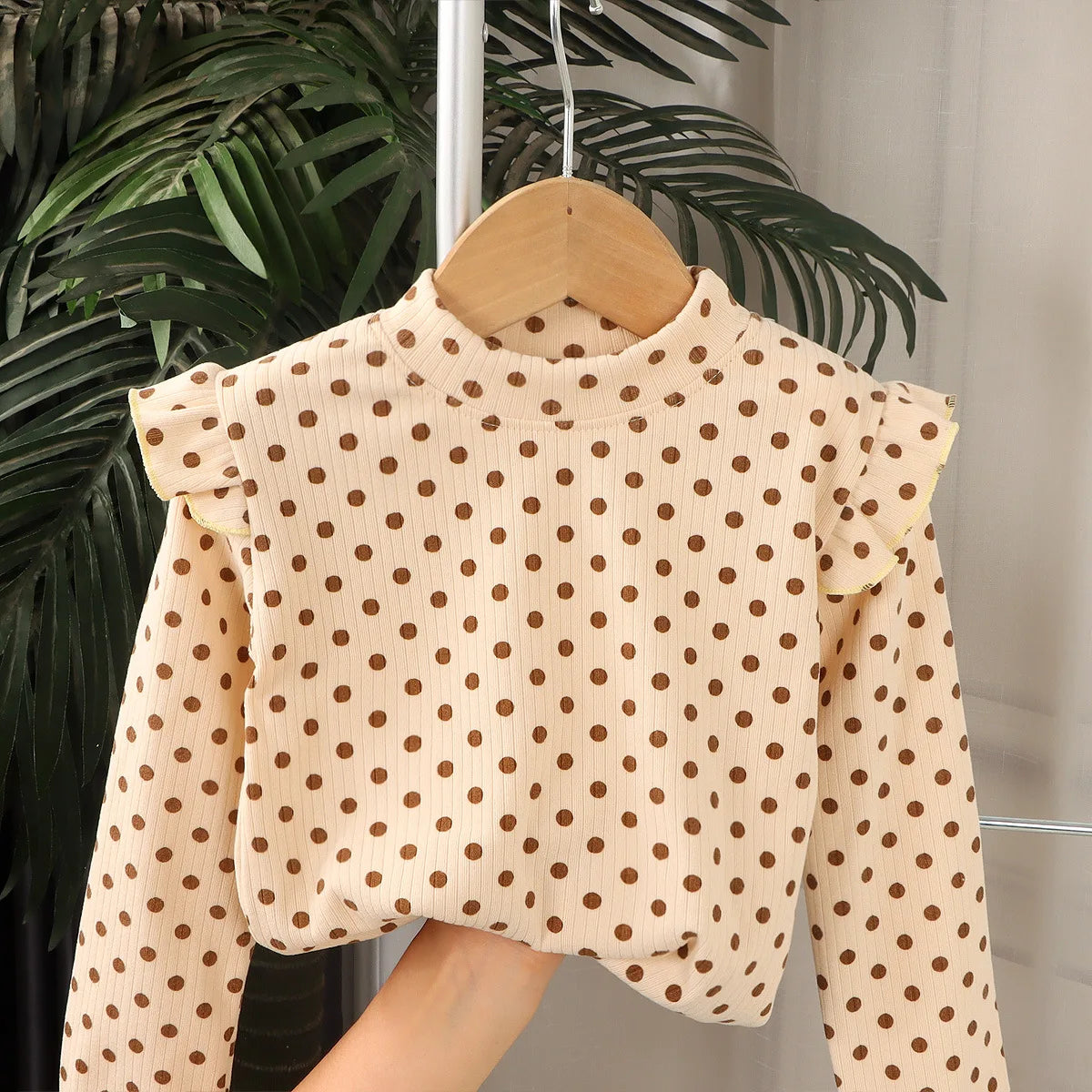 Girls Autumn Floral Bottoming Shirt Girls Flying Sleeves T-shirt Little Girl Wild Net Red Baby Kids Bottoming Shirt