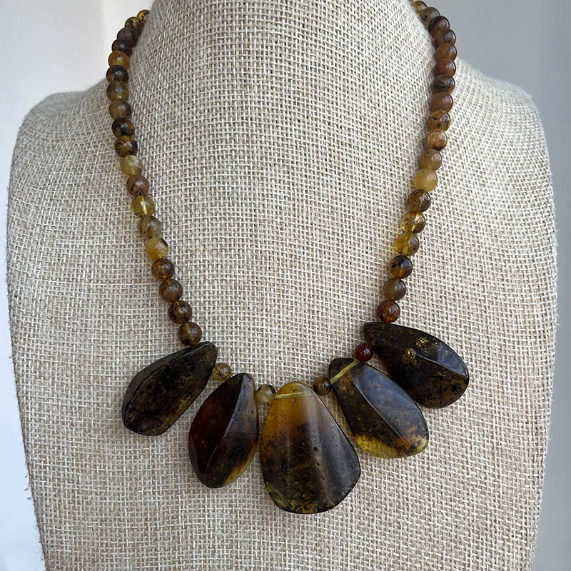 Big New Natural Amber Necklace for Gift European Baltic Original Beads Gogerous 100% Original Real Jewelry Supplier Wholesale
