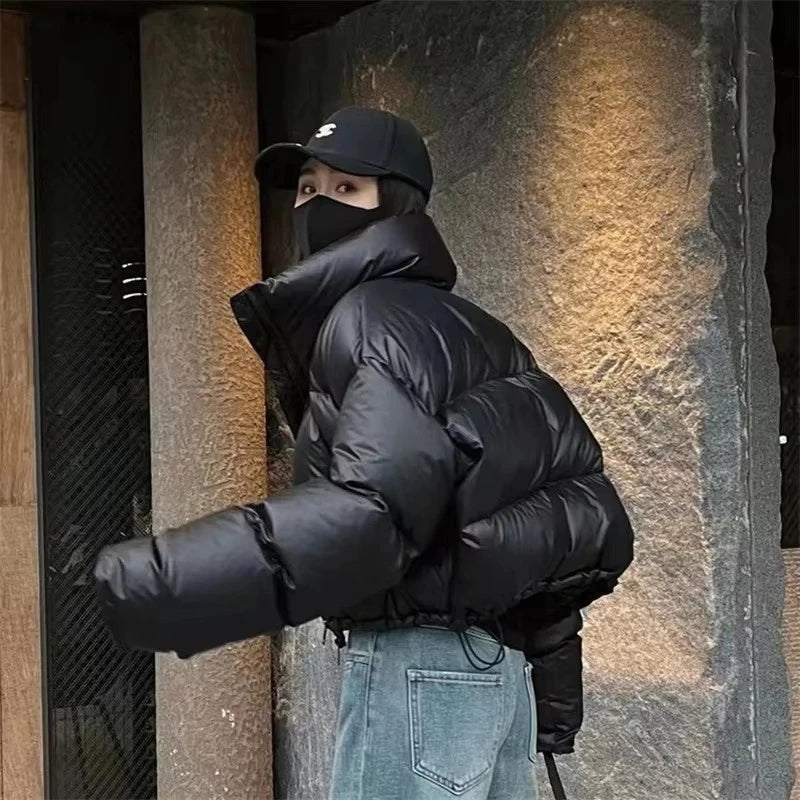 Women's Winter Parkas 2024 New Thick Streetwear All Match Ladies Down Cotton Jacket Comfortable Simple Short Female Warm Coat