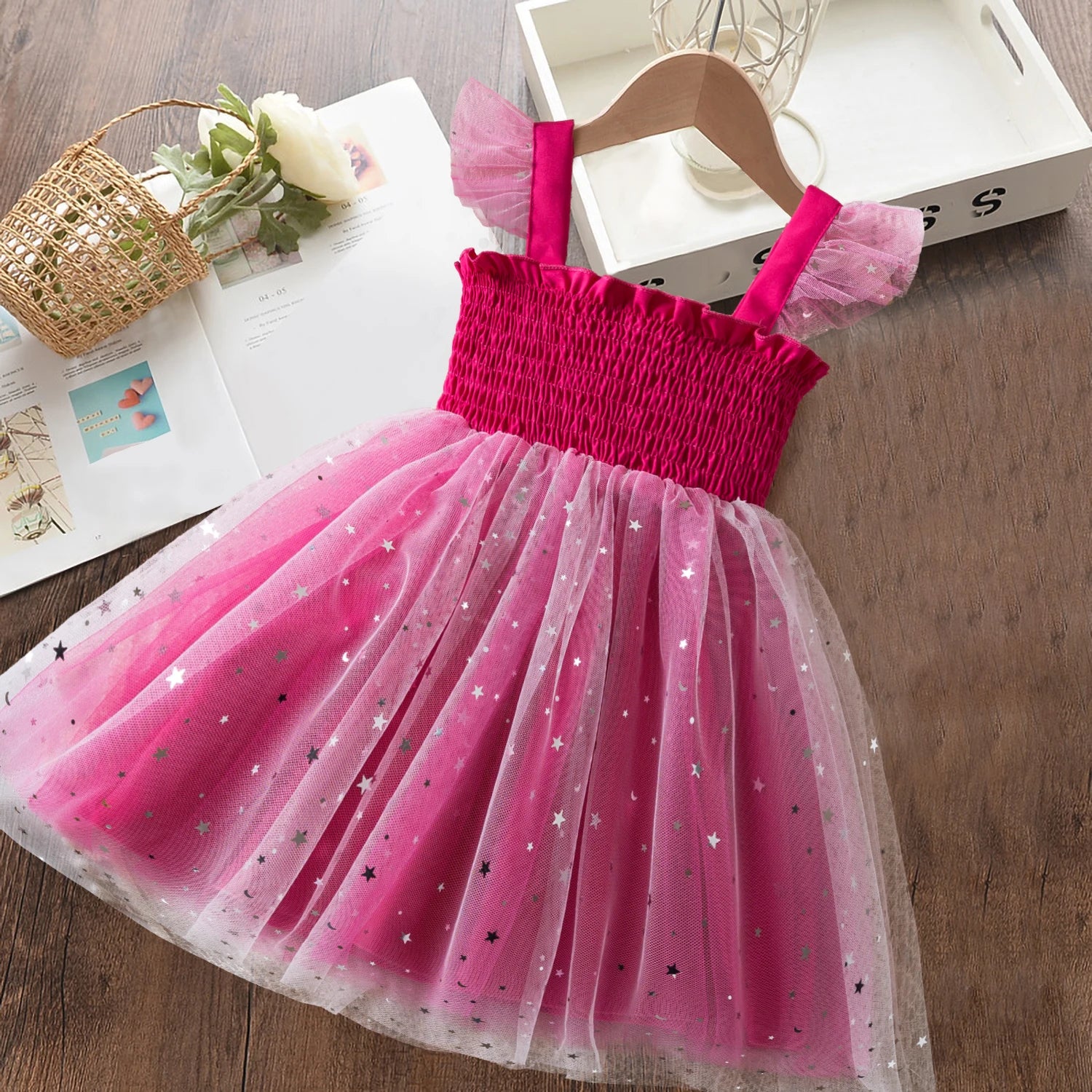 2024 New Summer Dress for Girls 2 3 6 Yrs Tulle Casual Baby Clothes Birthday Party Princess Dress Holiday/Vacation Kid's Clothes