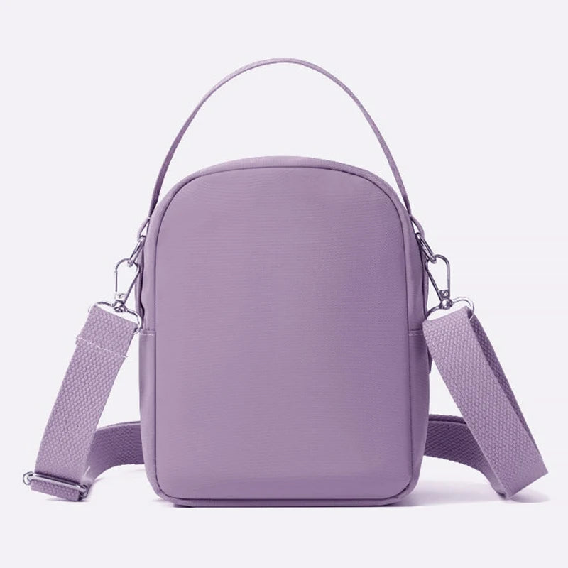 Men's and women's single-shoulder crossbody bags, stylish and casual mini solid-color handbags
