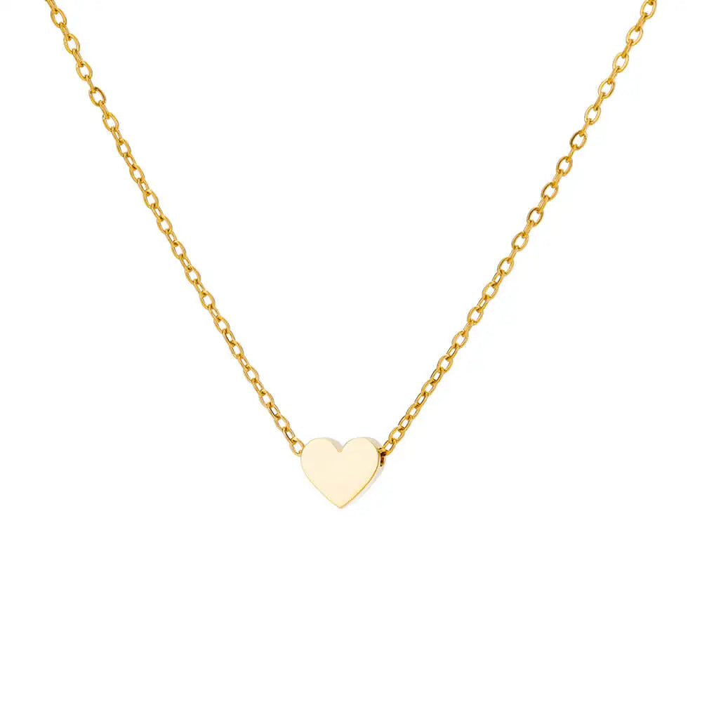 Stainless Steel Love Heart Necklace For Women 2025 New Trendy Lip Chain Simple Pendant Necklace Jewelry free shipping