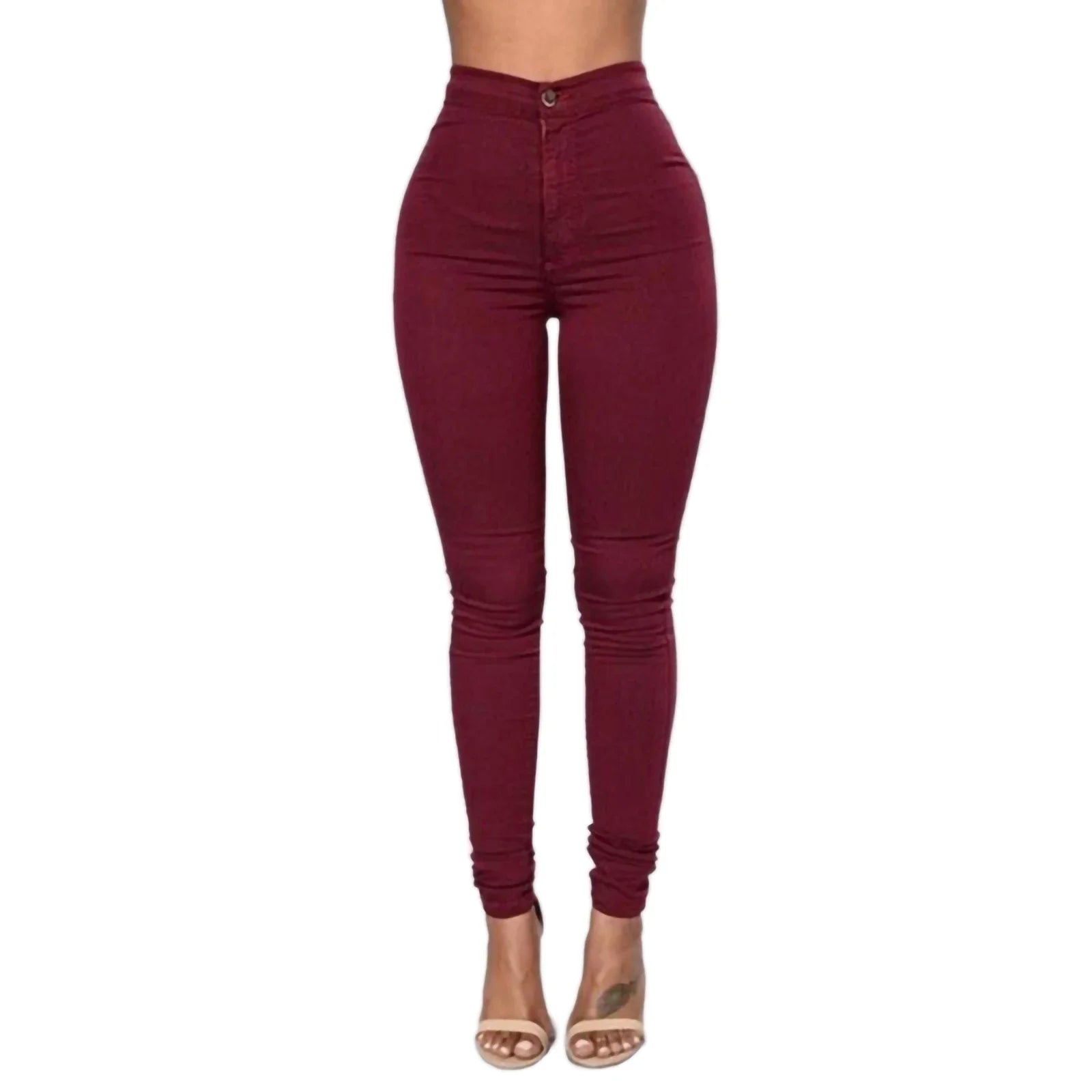 Hot Women Pencil Stretch Slim Denim Skinny Jeans Pants High Waist Jeans Trousers