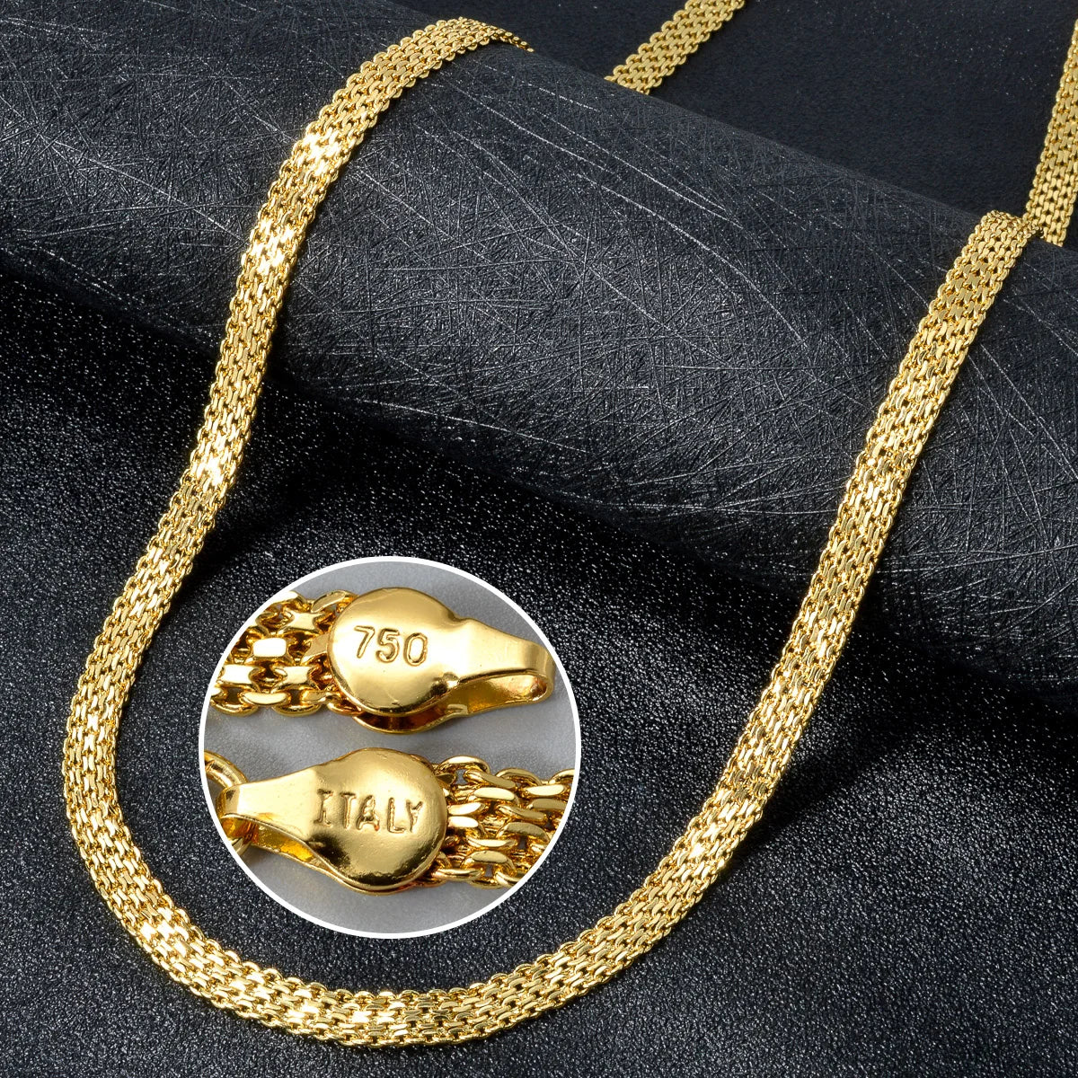 New 18k Gold-plated Men's and Women's Necklaces With Various Lengths Irregular Textures Party Accessories Gifts