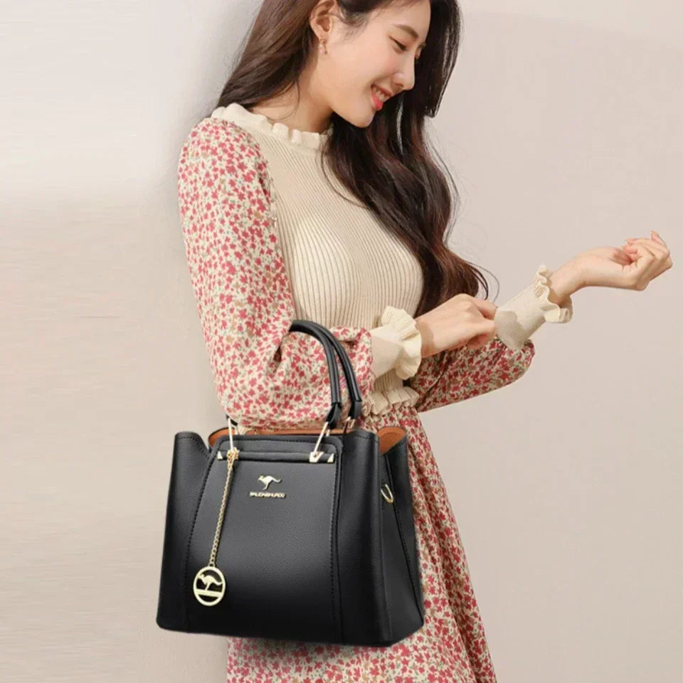 Luxury Handbags Women Bags Designer 3 Layers Soft Leather Shoulder Crossbody Sac Ladies Large Capacity Shopping Messenger Tote