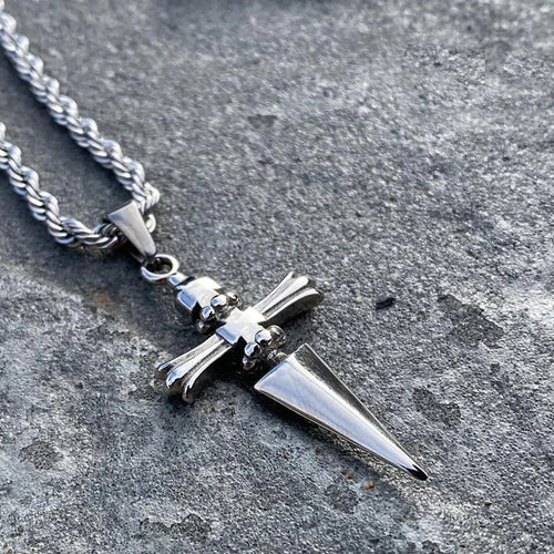 Anime Necklace for Men Judgement Chain Necklace H-X-H Pendant Men's Jewelry Cross Necklace Vintage Handmade Gift for Anime Lover