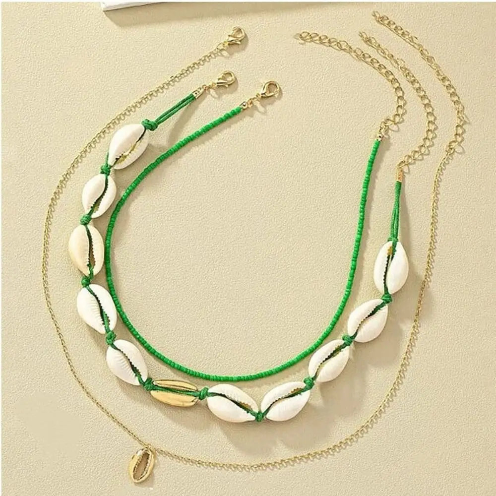 Geometric Necklace Fashion Bead Bohemian Style Clavicle Chain Short Delicate Choker Necklace