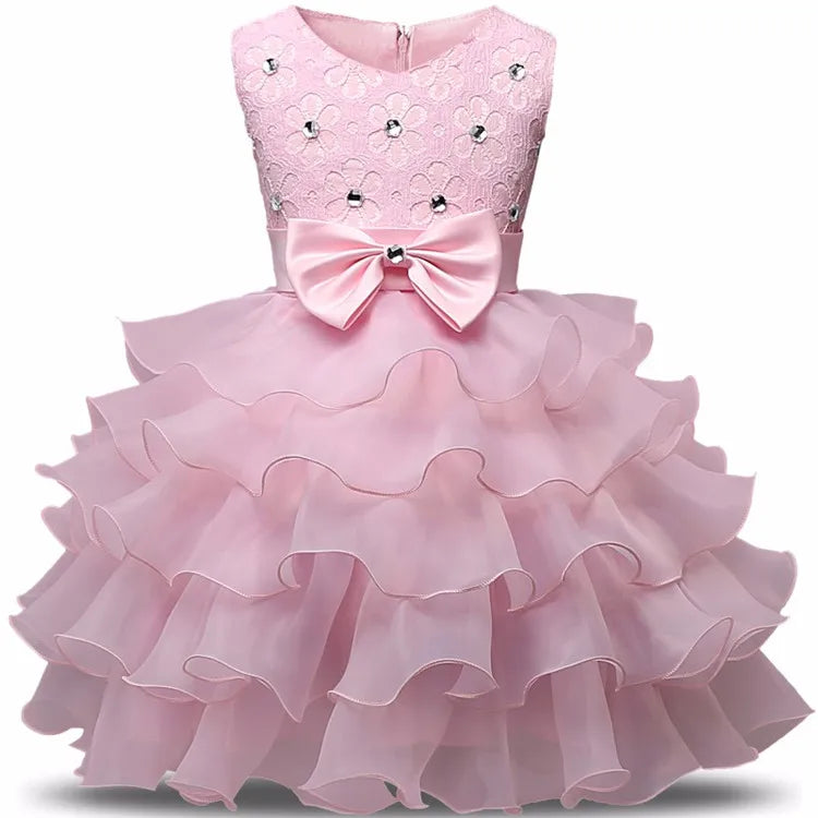 Princess Flower Girl Dress Summer Tutu Wedding Birthday Party Kids Dresses For Girls Children's Costume Teenager Prom Designs