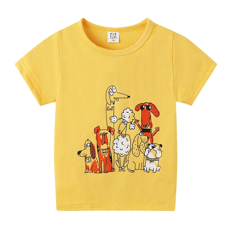 Children's Clothing Boys Girls T-Shirt Kids Clothes Cartoon Summer Tops Long Sleeve Baby Clothing Spring Cotton Ropa De Niña