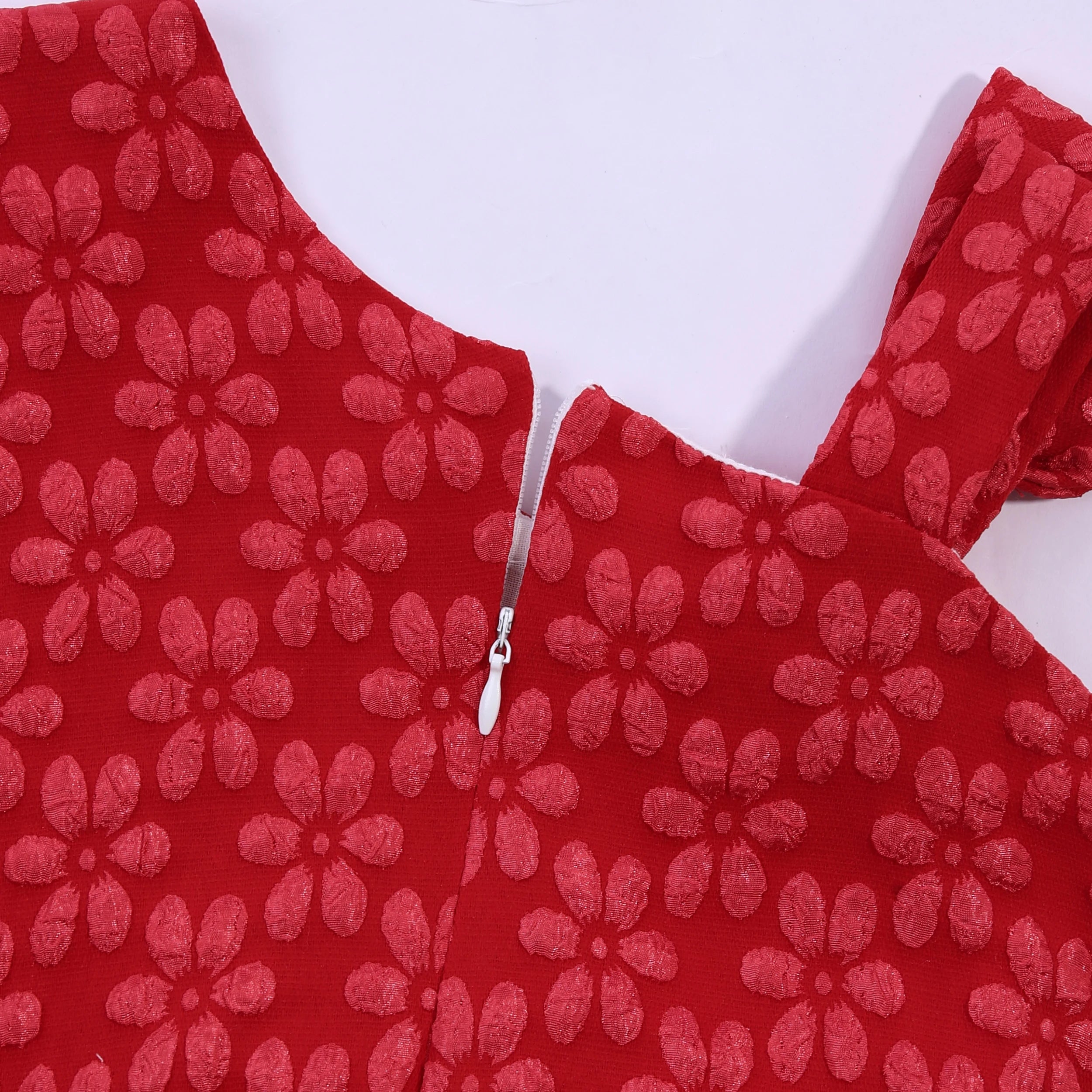 Young girl's dress with bow pattern - elegant princess birthday party attire