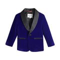 Kids 1 Year Birthday Dress Baby Boys Purple Velvet Blazer Jacket Pants Photograph Suit Children Wedding Performance Evening Wear