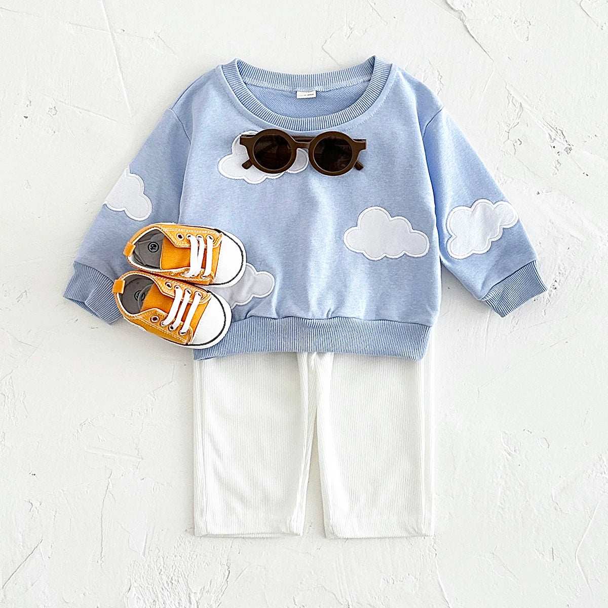 New Infant Suit Baby Girl Clothes Newborn Boys Infant Sets Cotton Comfortable Spring Autumn Floral Sweatshirt Top+Long Pants