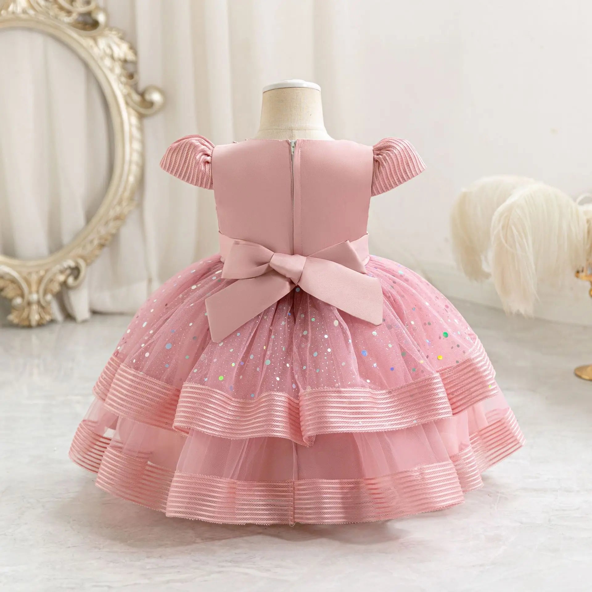 Toddler Girls Elegant Dresses Baptism Wedding Costumes 2Years Girls Birthday Party Princess Dress Bridesmaid Gown Baby Vestidos