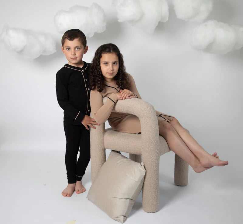 AS boy girl button pjs long sleeve autumn winter dress