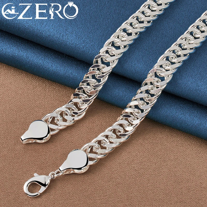 925 Sterling Silver 20 Inches 10MM Chain Necklace For Man Women Noble Luxury Fashion Jewelry Wedding Accessories Charms Gift